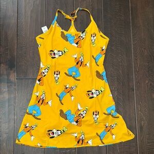Disney Mickey & Co. X Outdoor Voices Goofy Yellow Sleeveless Mini Dress